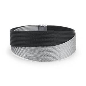 NEW DISC women's crossed wrap bracelet in black and grey